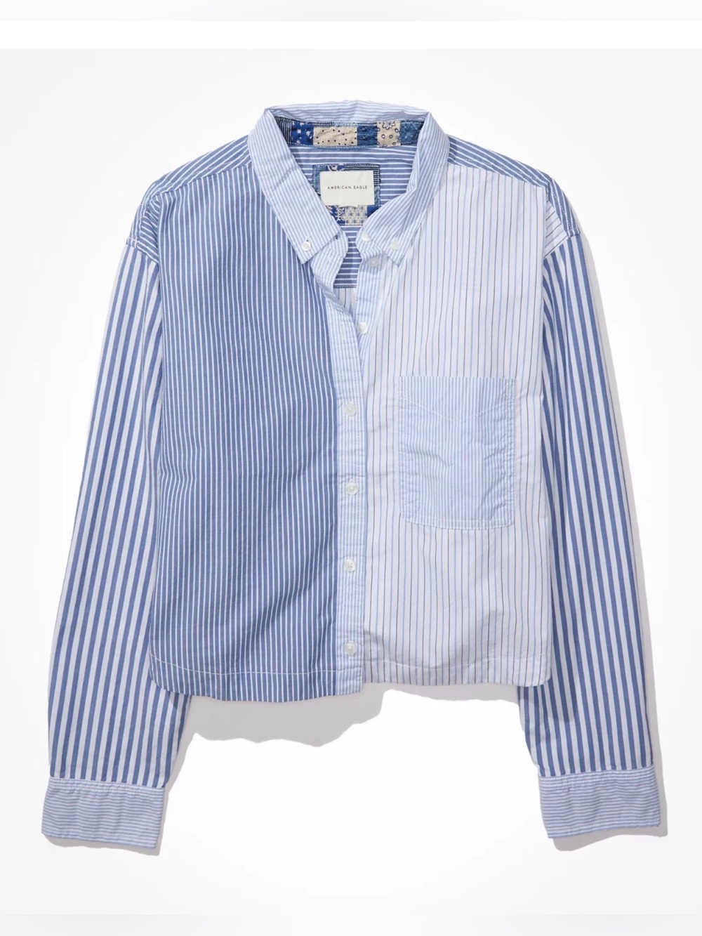 American Eagle blue striped Clubhouse shirt